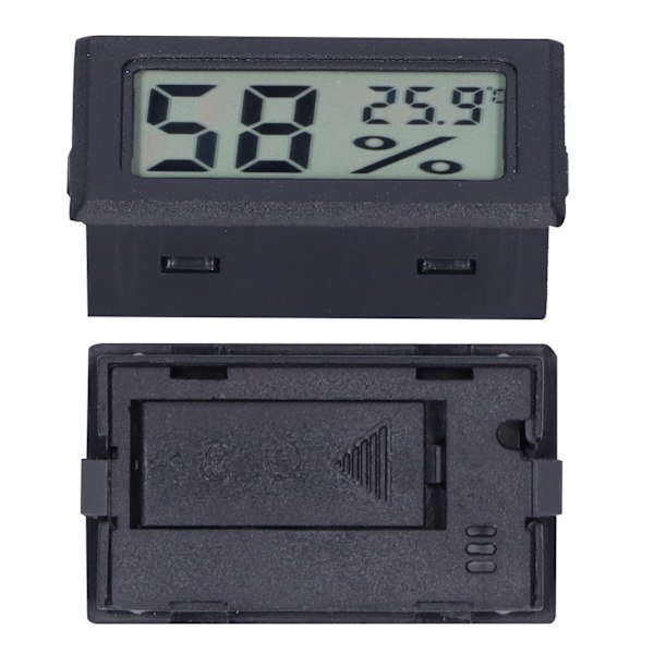 Digitalt Display Temperaturmåler ABS Miljø Innendørs Termometer for Smart Hjem FY11001Svart