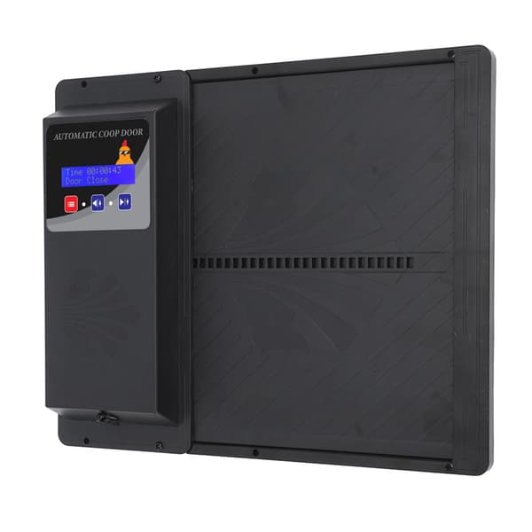 Automatic Chicken Coop Door USB Horizontal Opening Automatic Chicken Coop Door Opener with Timer Black