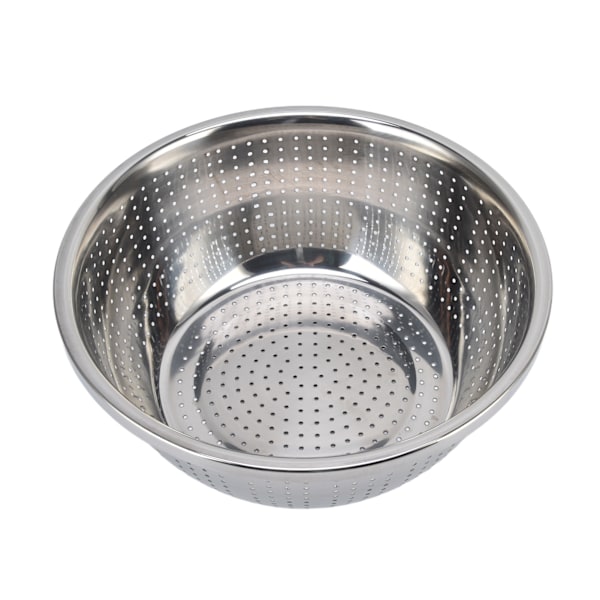 Grönsakstvättkorg Rostsäker multifunktions durkslag i rostfritt stål för kök Hushåll Silver30cm
