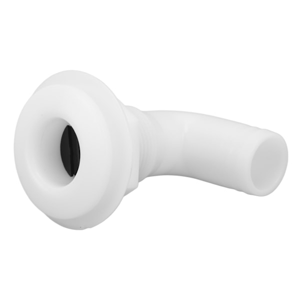 Marine Thru Hull Connector Läcksäker Ergonomisk Pålitlig Robust 90° Thru Hull Fitting för Yachtbåtar Vit