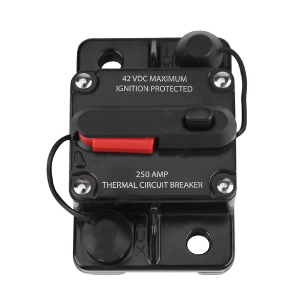 DC12V-42V Bil Stereo Audio Inline Strømafbryder Manuel Reset (250A)