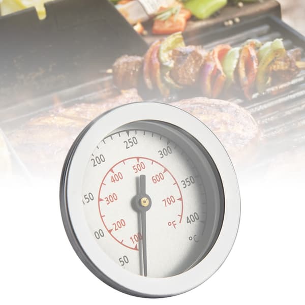 100~700℉ BBQ Grill Termometer Temperaturmåler Analog Dial Dobbelskala