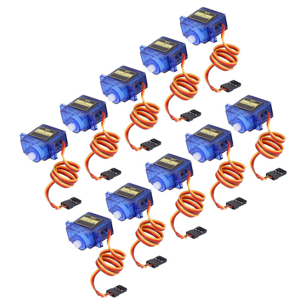 10 stk servomotor med fast vinge Flyvemodel Fjernbetjening DIY Server Driver Modul SG90