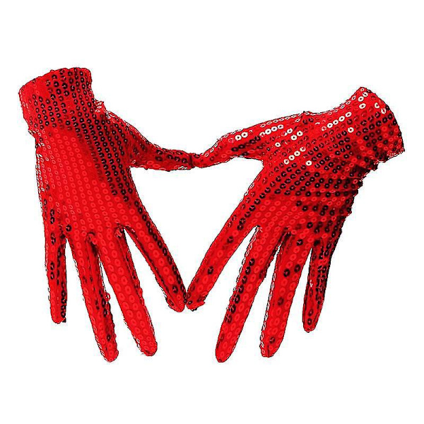 Sequin Cowboyhattsett for barn - Hvit sløyfe, hansker, jazzdans-kostyme