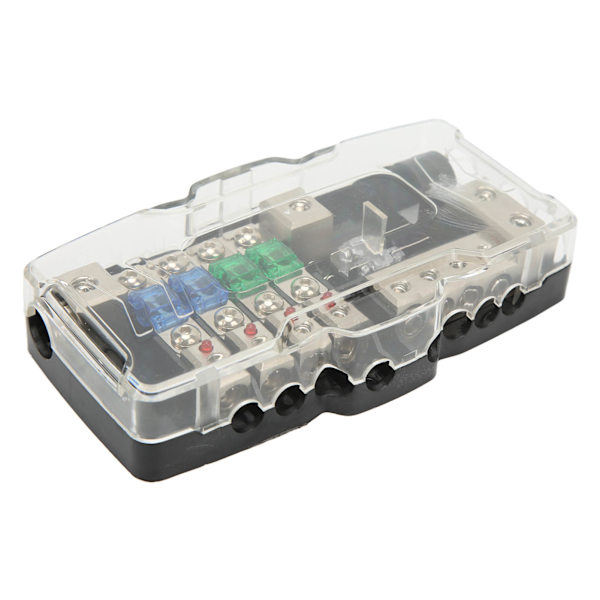 Fused Power Distribution Block 4-vejs Fordeling Passer til Biler Campingvogne Lastbiler Trailer UTV-både