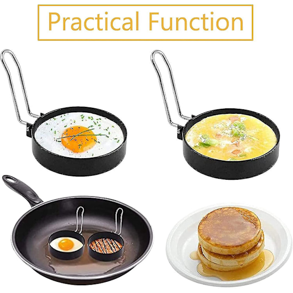 Rostfritt stål nonstick stekt äggform set
