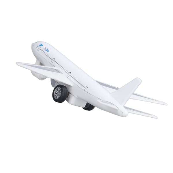 Airplane Toy 777 Robust Durable Alloy Safe Exquisite Design Stimulate Creativity Pull Back Music Light Model Airplane777 White