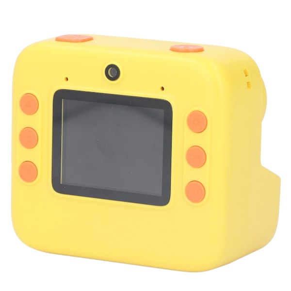 K27 Kids Instant Camera Fram Bak Dual Lens Selfie Video Paper Instant Print Camera med snodd Gul Utan minneskort
