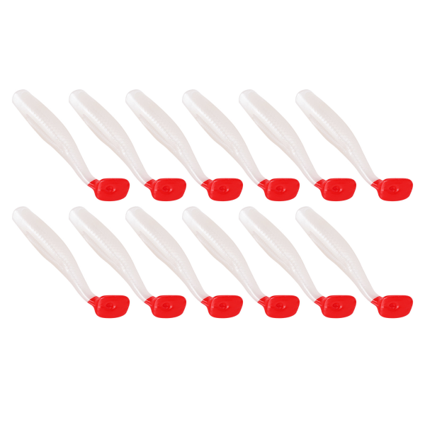 2Set 6st/Set Konstgjord Simulering Mjuk Silikon Fiskebete Mjukt Bete T Svans Tillbehör2#