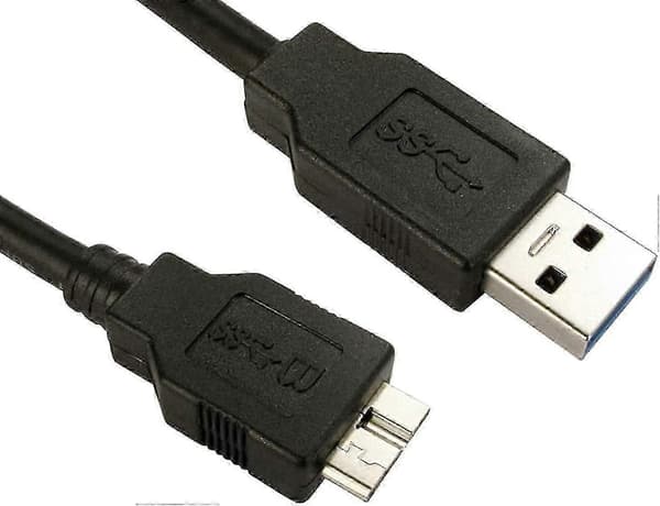 Premium USB 3.0-kabel för WD Seagate Toshiba bärbar hårddisk - USB 3.0 A till Micro B (2 m)