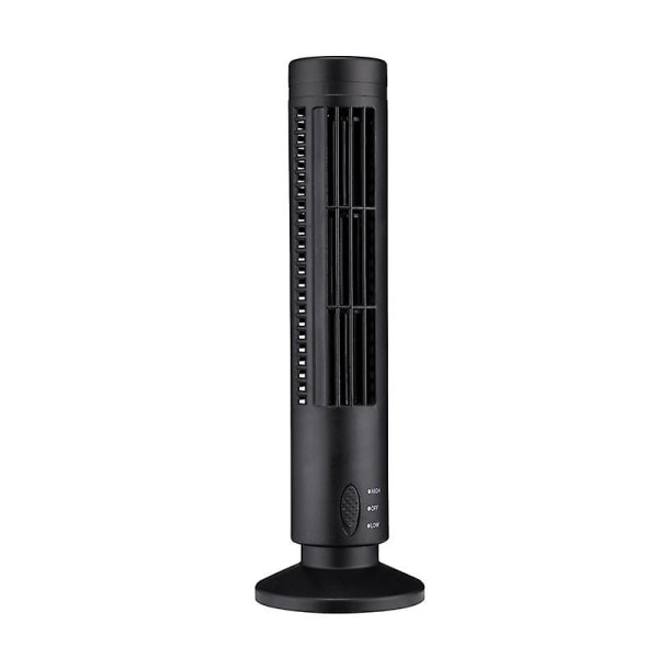 Tyst tornfläkt Bärbar Bladlös 2-växlad elektrisk fläkt USB skrivbordsfläkt Vertikal Luftkonditionering Fläkt Kylfläkt