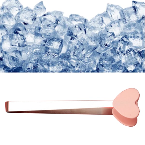 Mini-tang i silikon Serveringstang Matpinsett Små barntang for servering Matlaging Forretter Isbiter Frukt Sukker Rosa Hjerteform