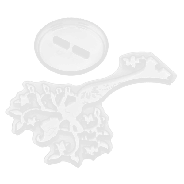 2 st Silikon Smyckeshållare Form Transparent DIY Hantverk för Halsband Visning