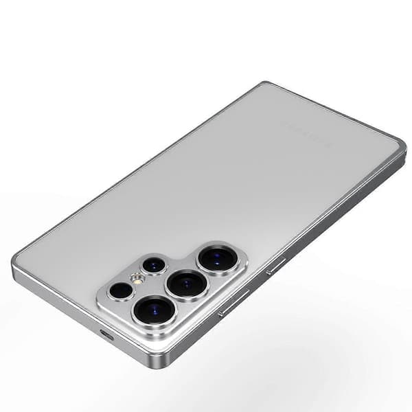 Kompatibel med Samsung Galaxy S25 Ultra Bumper Skal Legeringsramskydd med Linsram Silver