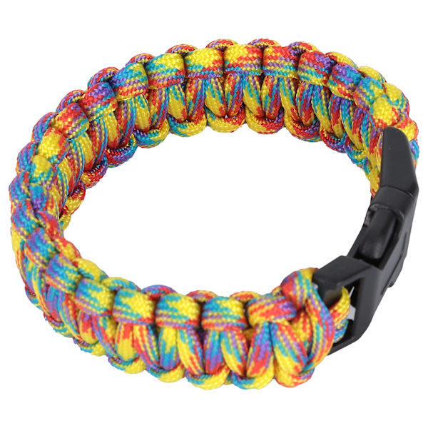 Punottu Paracord-rannekoru miehille ja naisille, ulkoiluun tarkoitettu selviytymisrannekoru laskuvarjonarulla
