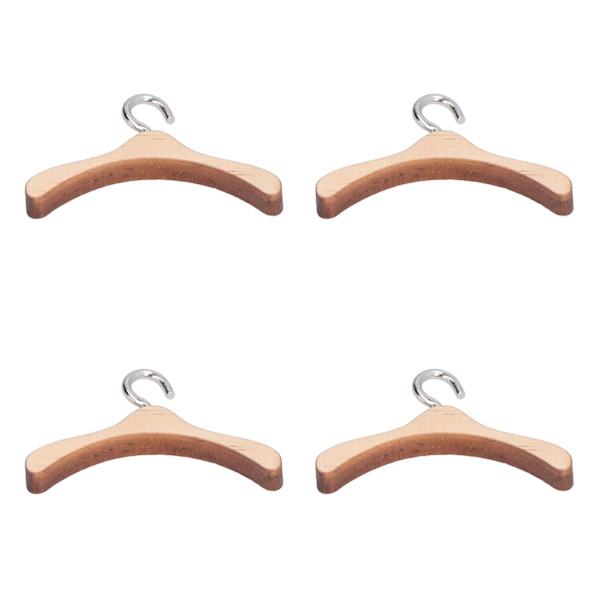 4 stk. 1/12 Dukkehussæt Tøjstativ Bøjler Organizer Model Dukkeskab Møbeltilbehør til 3 år +
