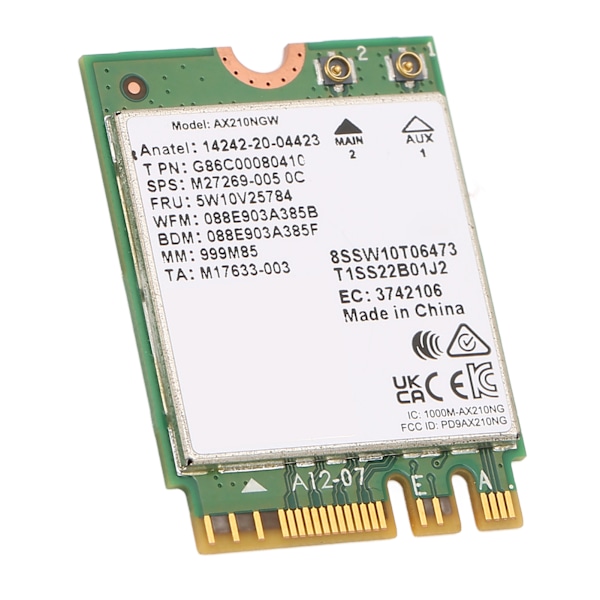 NGFF netværkskort AX210 Standard NGFF M2 tri-band 2.4G 5G 6G BT 5.2 MU MIMO WIFI6E netværkskort