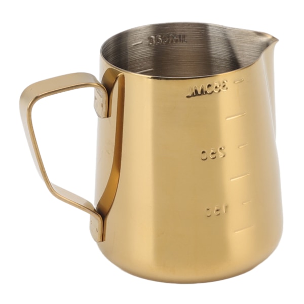 Mælkeskummer Dual Scale 304 Rustfrit Stål Mælkeskummer Kop Kaffe Dampkande Til Latte Art 350ML Guld