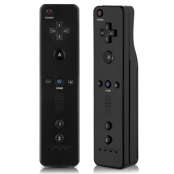 Spilkontroller med analog joystick til WiiU/Wii-konsol (sort)
