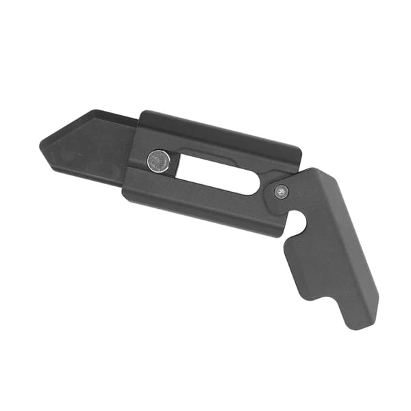 Gulerodsknivlegetøj Gravity Angstlindring Bærbar kniv af aluminiumslegering Sensorisk legetøj med opbevaringspose Sort