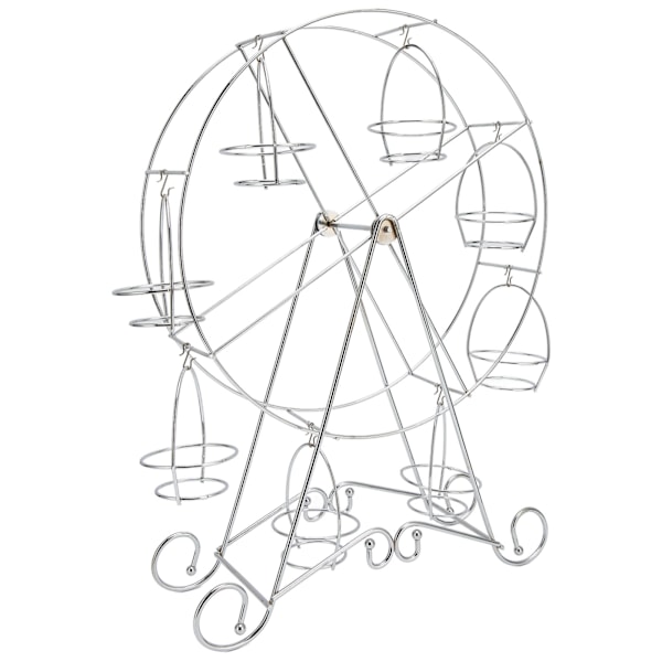 Pariserhjul Cupcake Stativ 8 Kopper Dessertbærer Displayholder for Restauranter Dessertbutikker Temafest