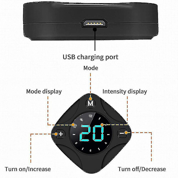 Smart Abs Stimulator Muskelstimulator for Menn - Orange