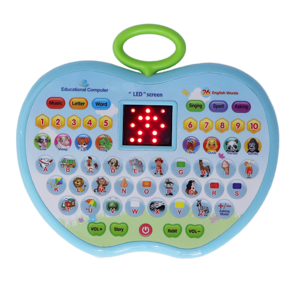 Learning Tablets Multifunction Kids Tablet med LED-skärm för Baby Girl Boy Early EducationBlue
