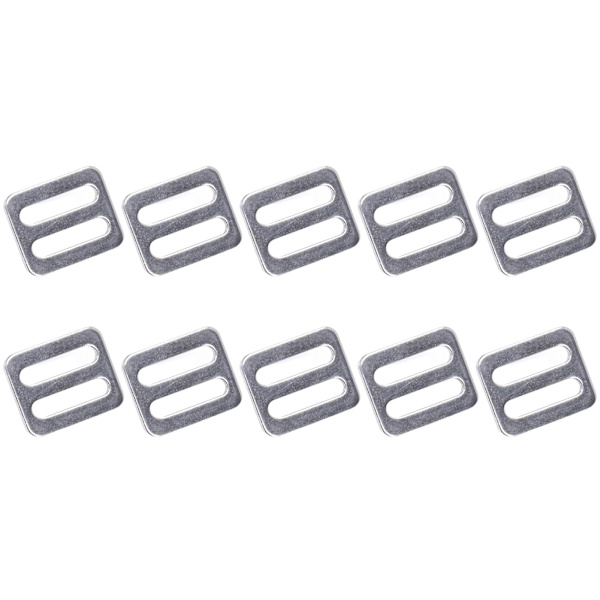 10 st justerbara spänne Fästelement rostfritt stål 316 webbing slider för krage remmar