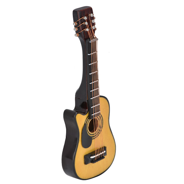 Skala 1/12 Dukkehust Miniatyr Tre Gitar Minigitar Display Modell Dukkehust Tilbehør Folkegitar