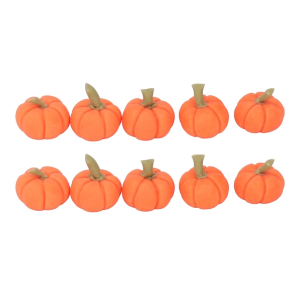 10 stk 1:12 Dukkehustyrker Kunstig ler naturtro dekoration Mini Fake Harvest Pumpkins til Halloween