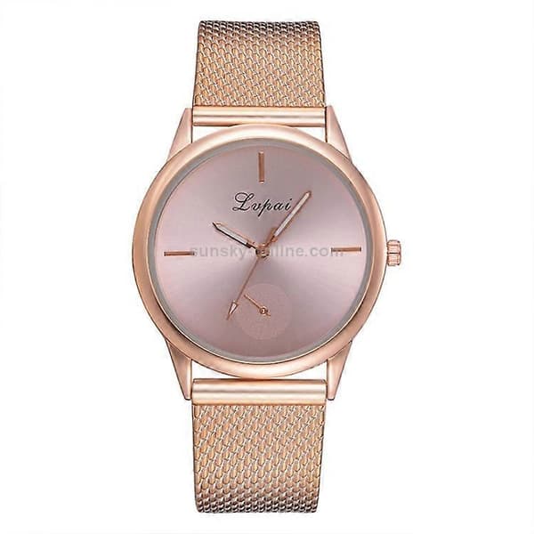 lvpai Enkelt dameur med quartz mesh-rem Rose Gold
