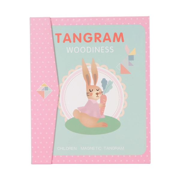 Magnetisk Tangram Portabel Häftesmodell Pedagogisk Ljusstarka Färger Pussel Tangram Leksak för Barn Över 36 Månader