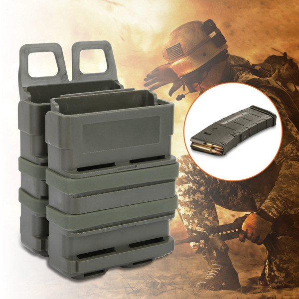 Bærbar Mag Fast Attach Pouch Molle System Modul Dobbel Ammo Holder Bærer Army Green