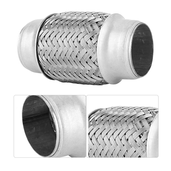 Kestävä ruostumaton teräs SS kaksoispunottu joustava putki pakoputken adapteriputki 1,5\" x 4\"