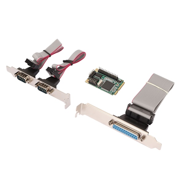 Mini PCIe serielt parallelt udvidelseskort 6Gbps PCI Express til printer LPT-port 2-porte RS 232 DP9-stiftsadapter til 4U-chassis
