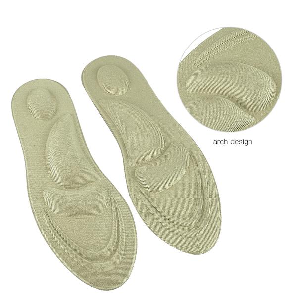 Ortotiska innersula Flat Feet Arch Support Memory Foam Insole Shoe Pad Comfort Gold för kvinnor