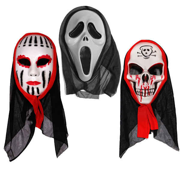 Halloween-kauhumaskit Pelottava haamu kasvojen naamio Haamunaamio Huuto Haamu Halloween-naamio Aikuisten lasten naamiaisasut