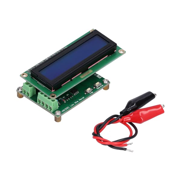 Low Resistance Ohmmeter Milliohm Meter Accurate Capacitance Tester HR390 with Alligator Clip
