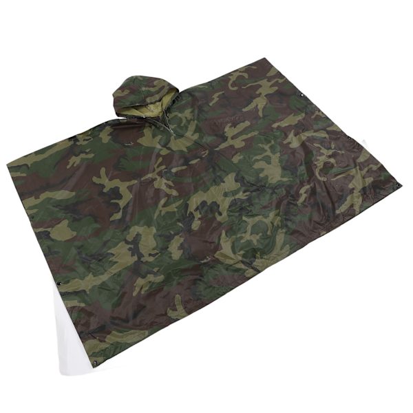 UUTUUS Vedenpitävä Army Hooded Ripstop Metsästys Leirintä Vaellus Sotilas Sateen Poncho
