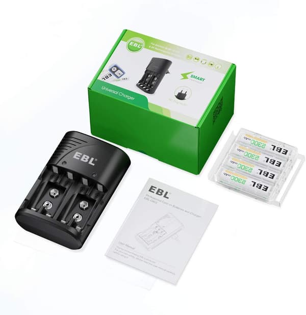 TB6802ER 4x AA 2300mAh+Plug Lader