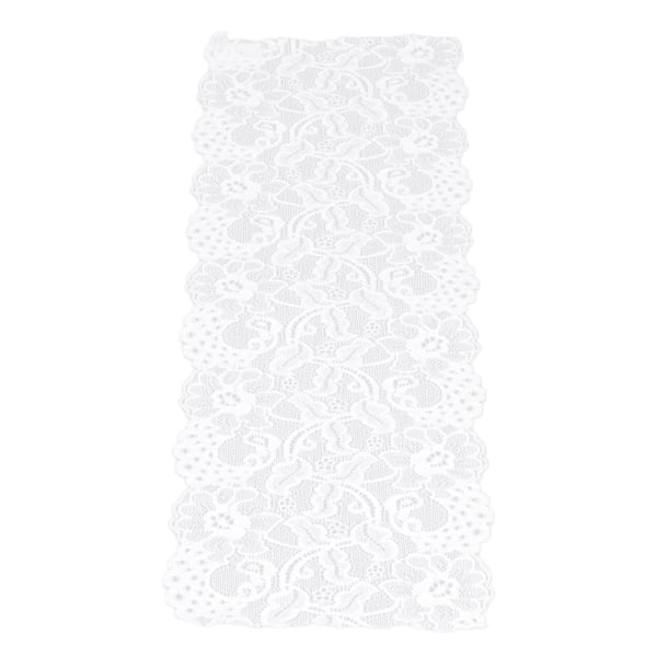 Spetsband 17cm Brett 10 Yards Bra Elasticitet Säker Användning Enkel Hantering Lägg Till Elegans Klädtillbehör Vit