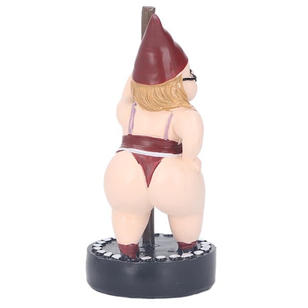 Pole Dancing Gnome-statue Dekorativ realistisk harpiks Pole Dancer Gnome-statue for hager