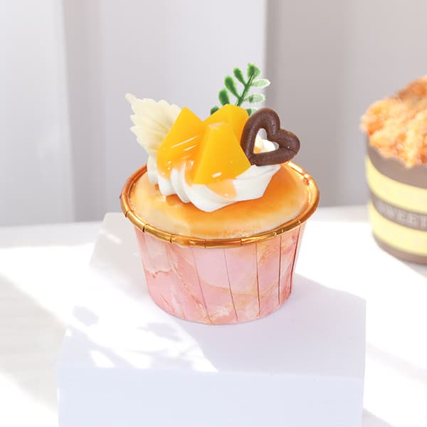 6pcs Artificial Fake Cupcakes Decorative Simulation Muffin Model for Display Kitchen Decoration Photography Props