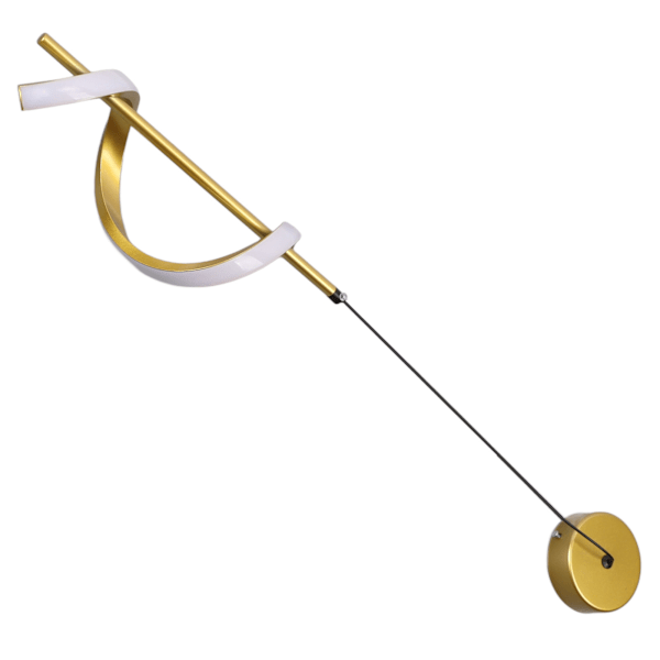 Spiral LED Pendellampa Guld Färg Hög Ljusstyrka Ögonskydd LED Hänglampa för Living Room Cafe Family 85‑265V Vitt Ljus