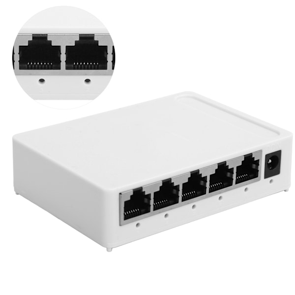5-ports Gigabit Ethernet-switch Nätverksadapter RJ45 10/100/1000 mbps EU-kontakt 100-240V