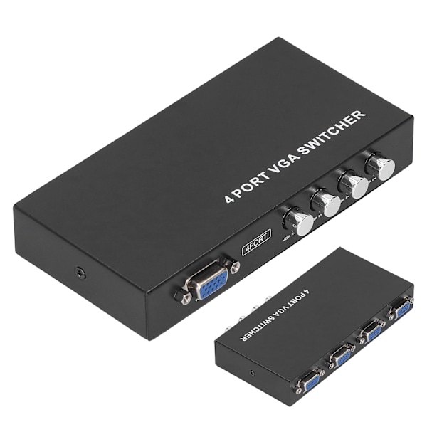 4-ports VGA-växlare SVGA-monitordelningsväxlare 4-i-1-ut för LCD-dator-TV-monitor