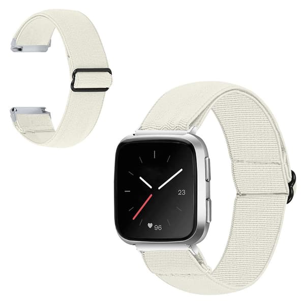 Kompatibel med Apple Watch 44mm elastisk urrem - Hvid Vit white