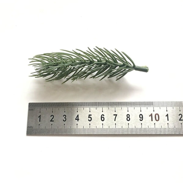 10 stk kunstig furugrener bryllup juletre dekorasjon DIY bukett gaveeske falske planter nål 10cm