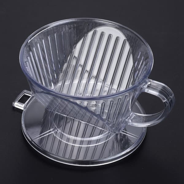 Konisk kaffebrygger Filterkop Dripper Genanvendelig serveringskrus (Transparent S)
