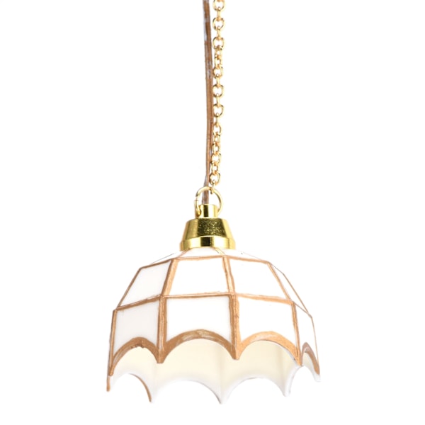 1:12 Dukkehustaklampe Utsøkt Miniatyr Taklampe Modell Dekor Tilbehør 12V